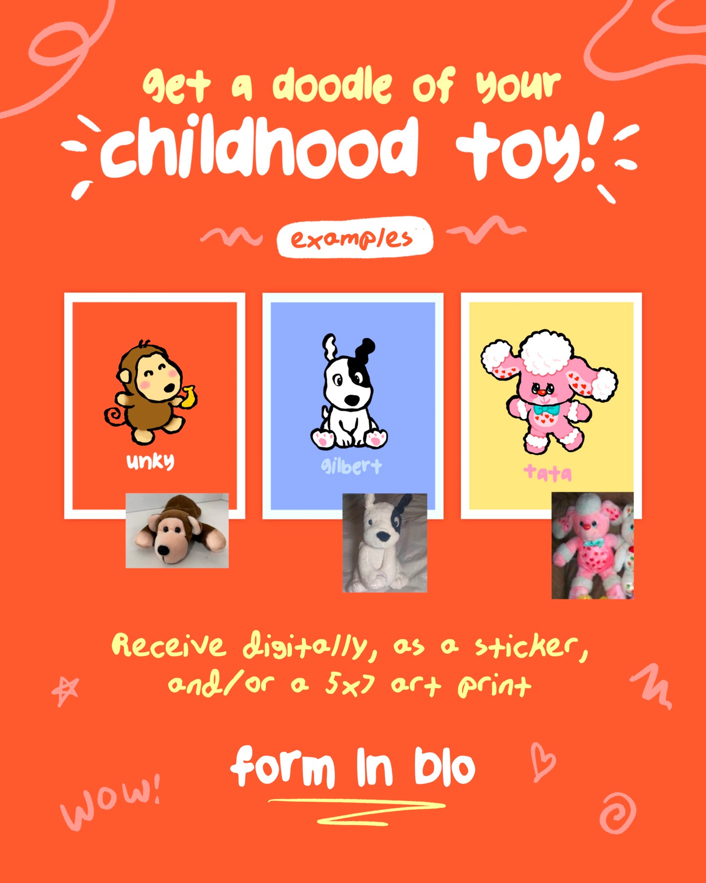 Custom Childhood Toy Doodle