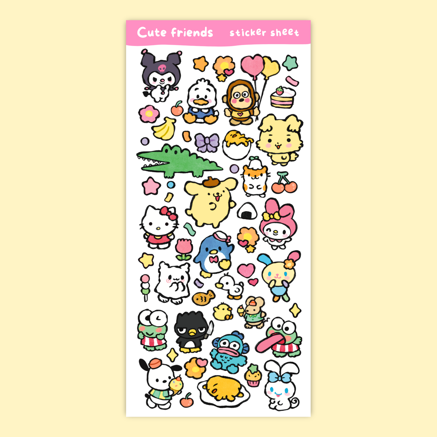 Cute Friends Sticker Sheet