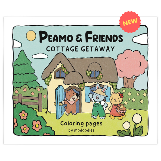 Peamo & Friends Coloring Pages - Spring 24'