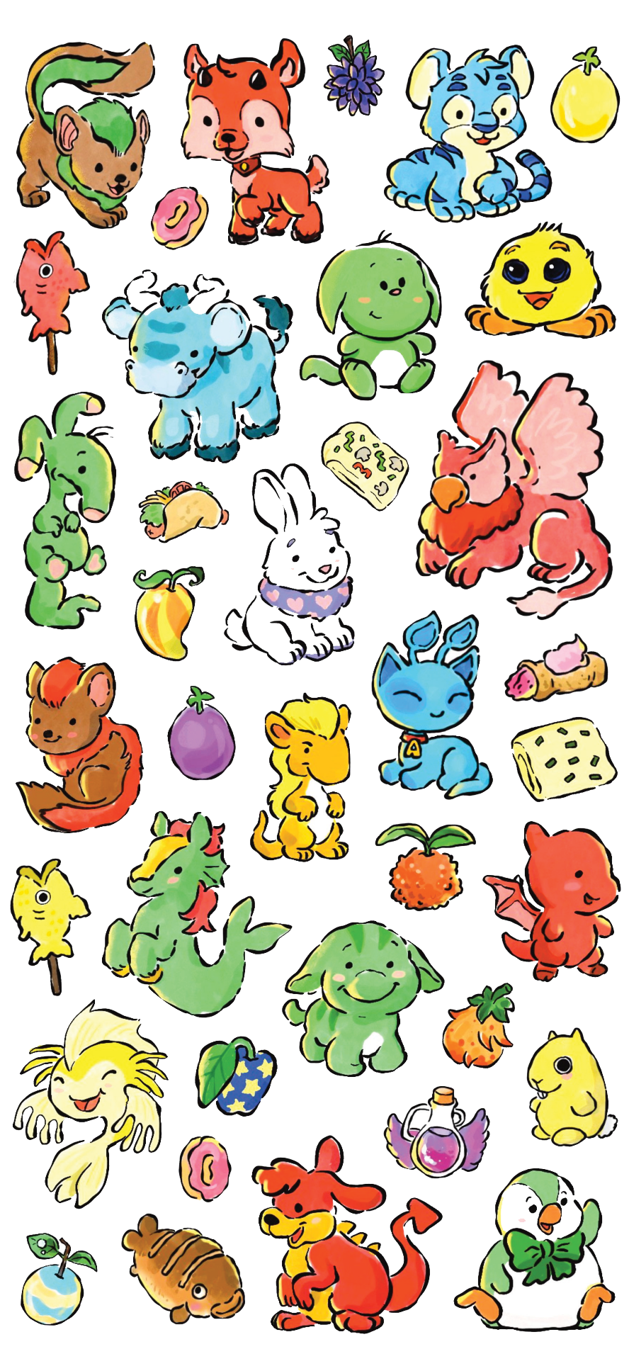 Neopets Sticker Sheet
