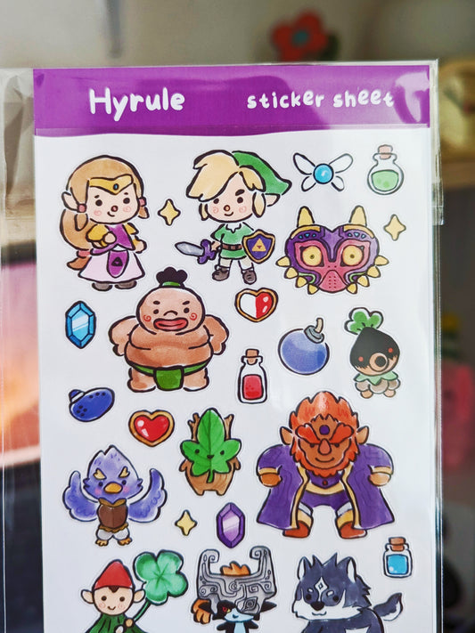 Hyrule Sticker Sheet