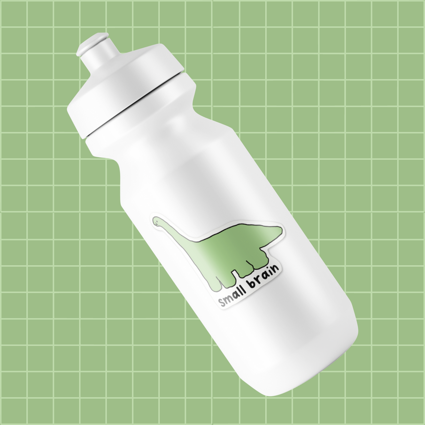 Small Brain Dino Sticker