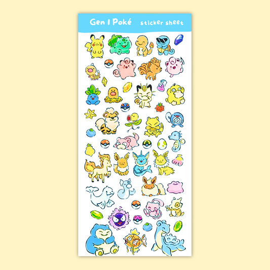 Gen 1 Sticker Sheet