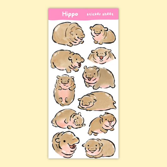 Moo Deng Sticker Sheet