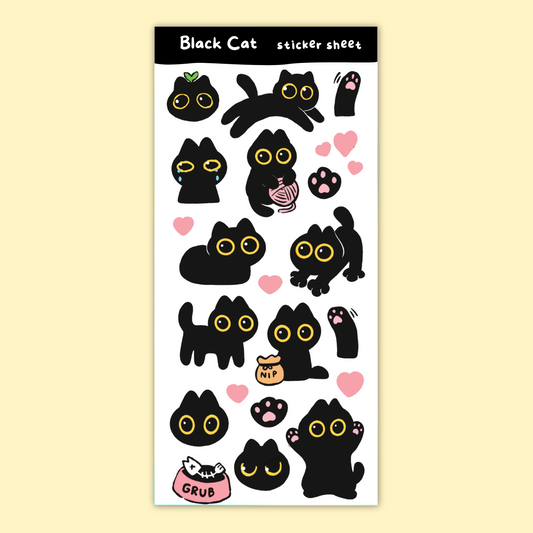 Black Cats Sticker Sheet