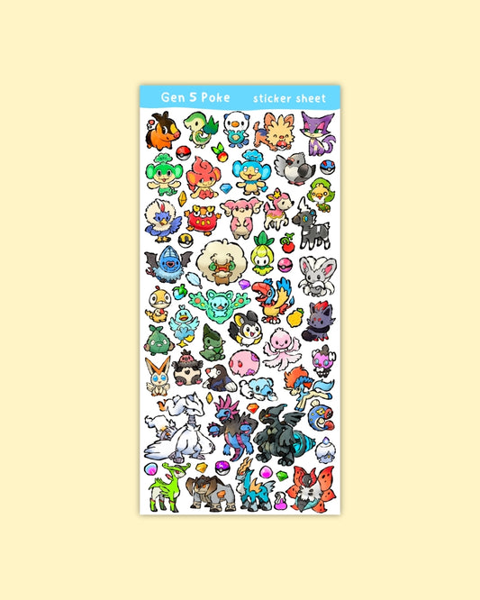 Gen 5 Sticker Sheet (Pre-Order)