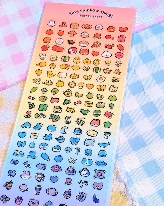 Tiny Rainbow Things Planner Stickers