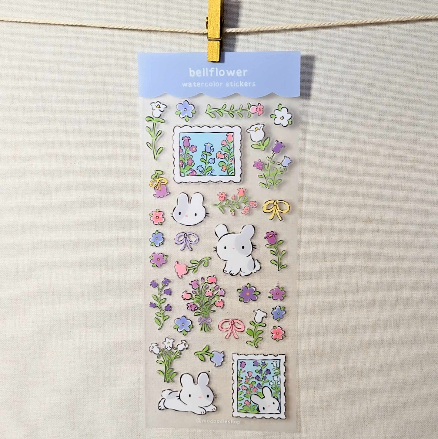 Bellflower Bunny Sticker Sheet