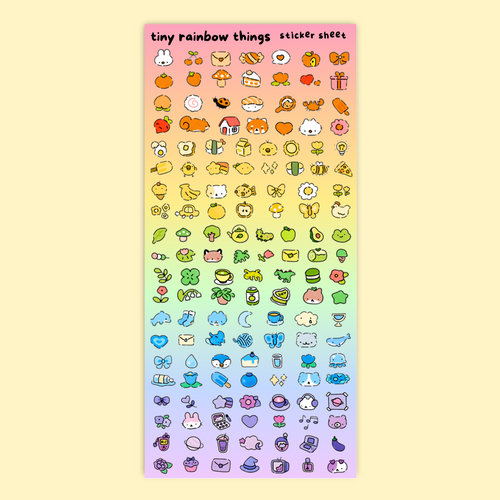 Tiny Rainbow Things Planner Stickers