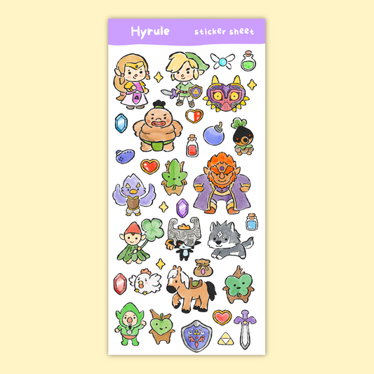 Hyrule Sticker Sheet