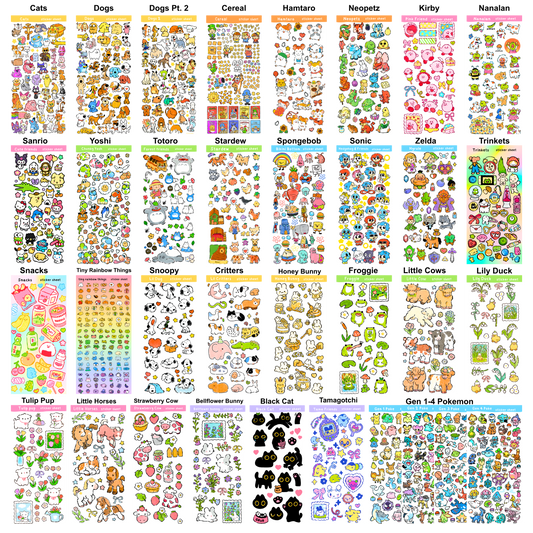 Sticker Sheets • Modoodles @ Table O16 • Anime Expo