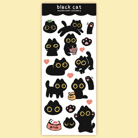 Black Cats Sticker Sheet