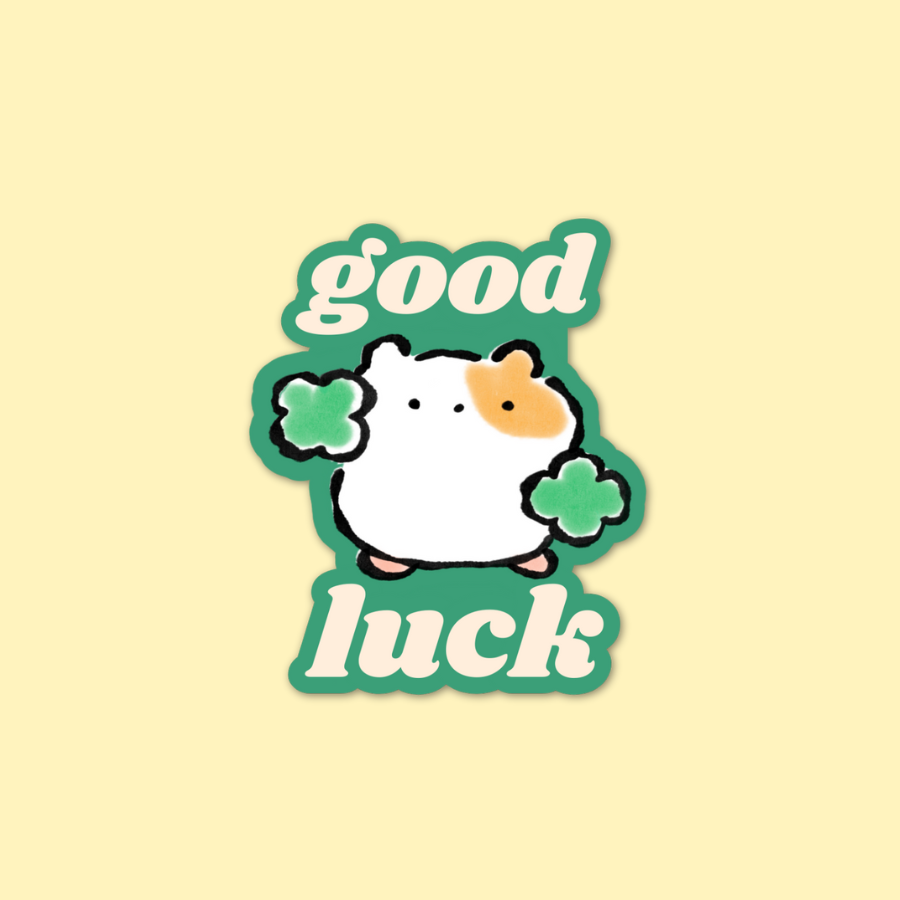 Good Luck Hamster Sticker