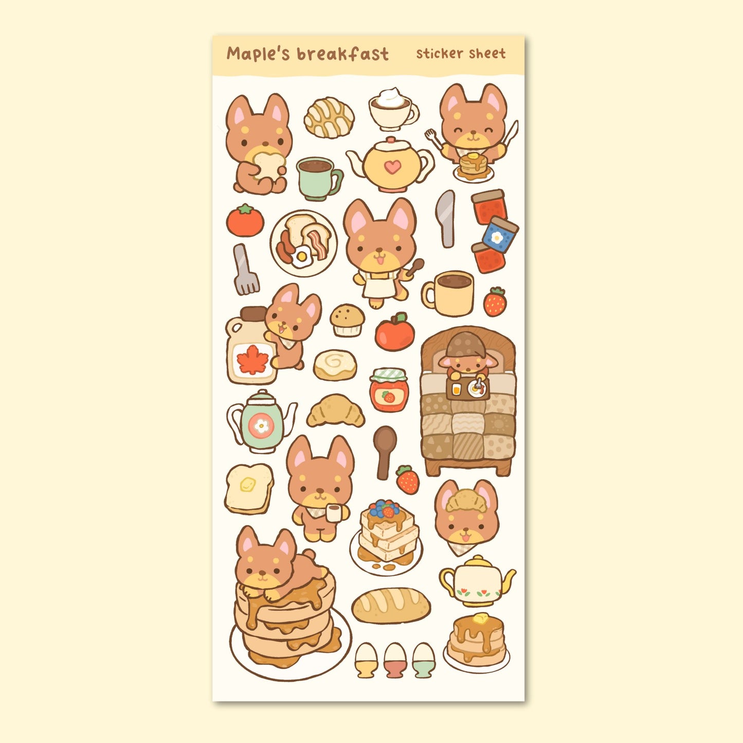 Maple's Breakfast Sticker sheet