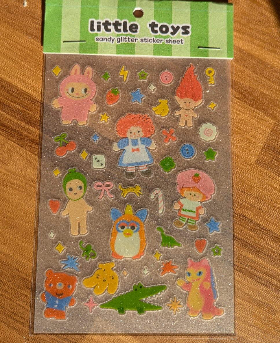 Little Toys Glittery Sticker Sheet