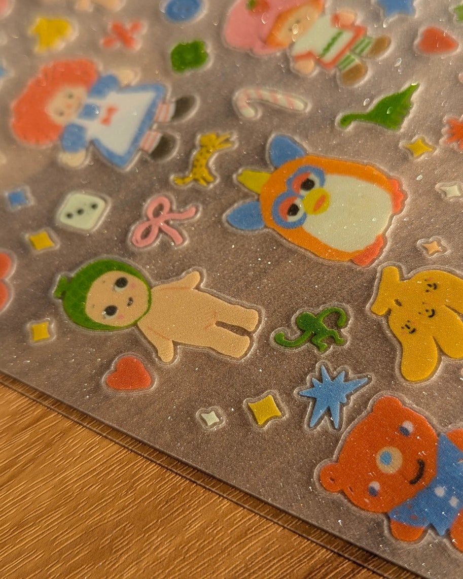 Little Toys Glittery Sticker Sheet