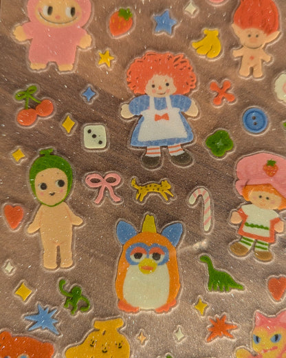 Little Toys Glittery Sticker Sheet