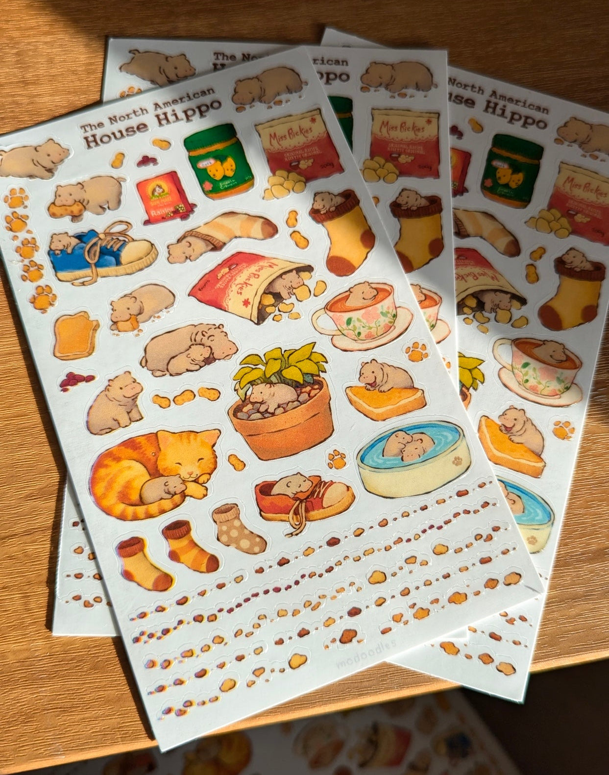 House Hippo Sticker Sheet