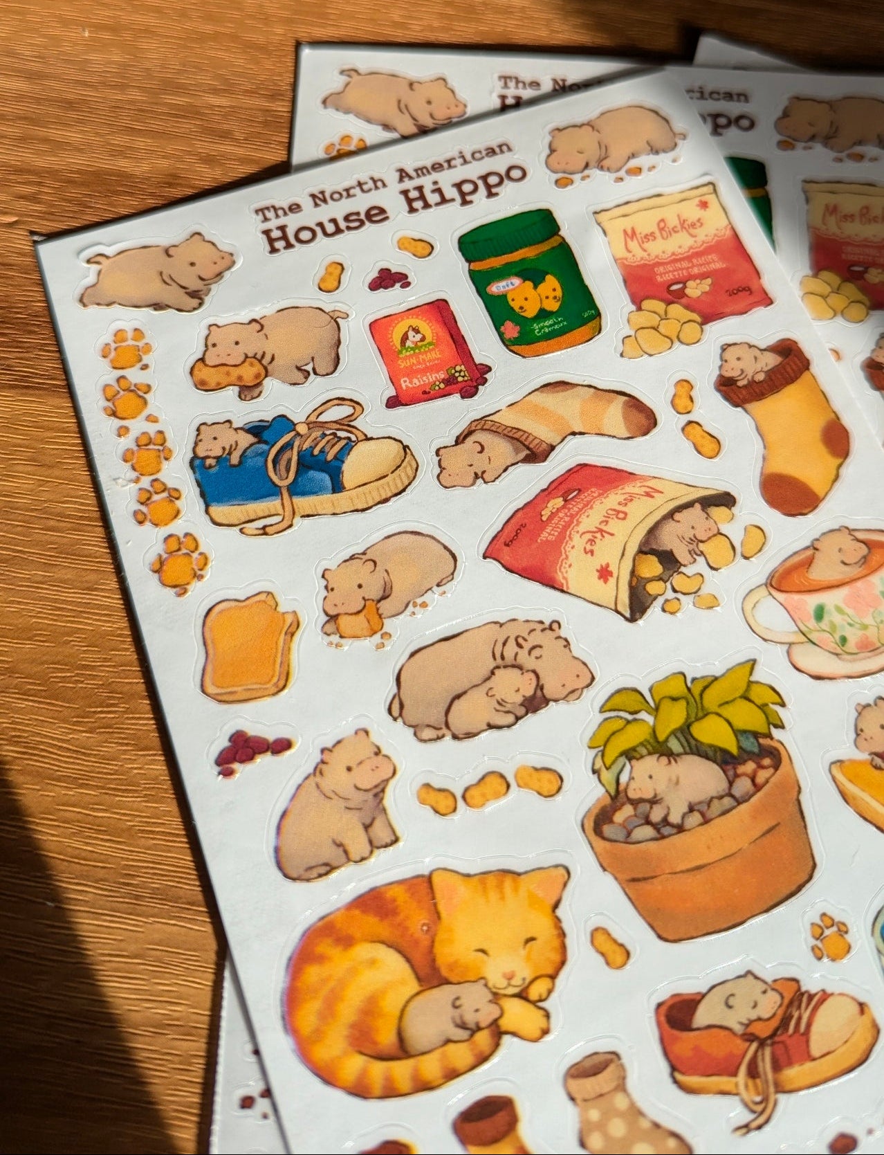 House Hippo Sticker Sheet