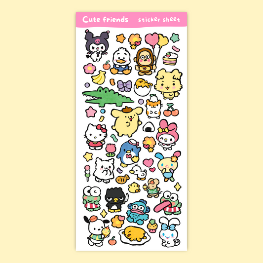 Cute Friends Sticker Sheet