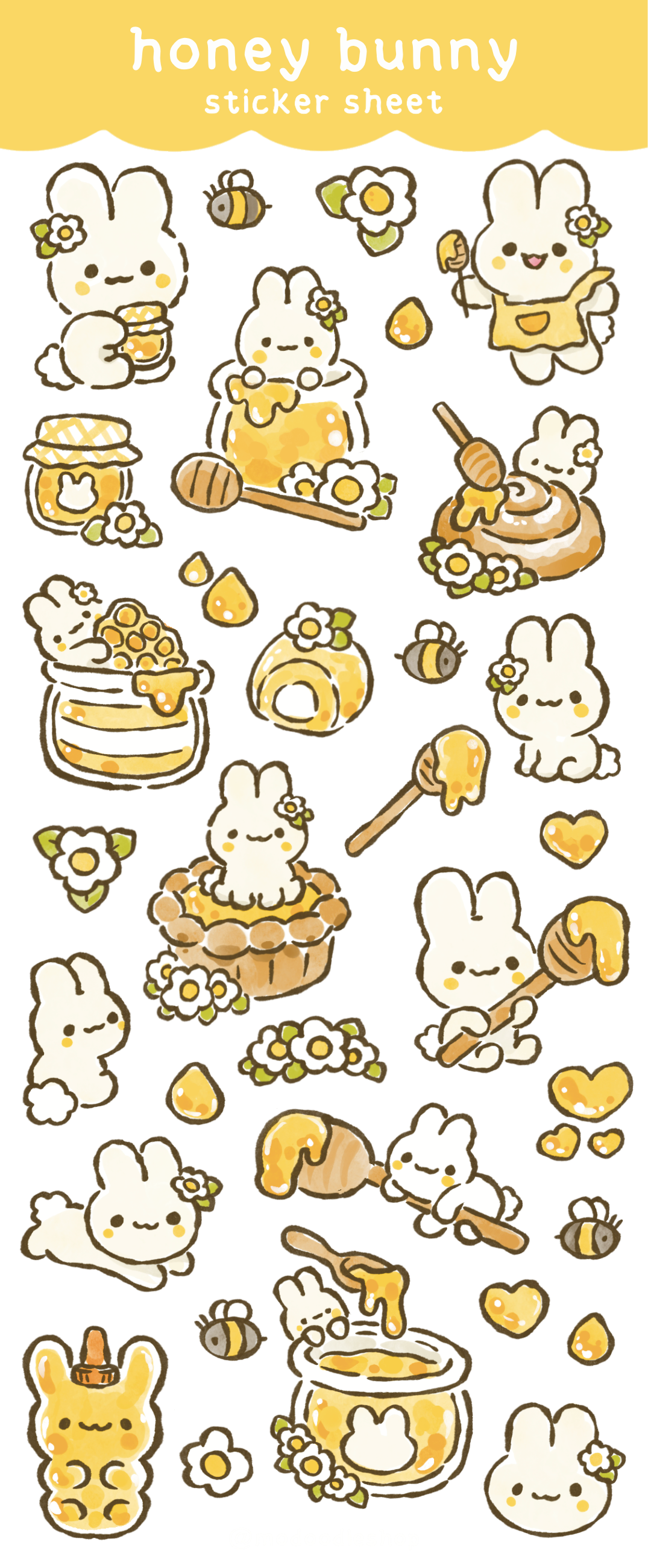 Honey Bunny Sticker Sheet