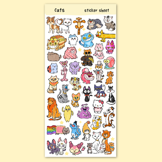 Cats Sticker Sheet (Pre-order)