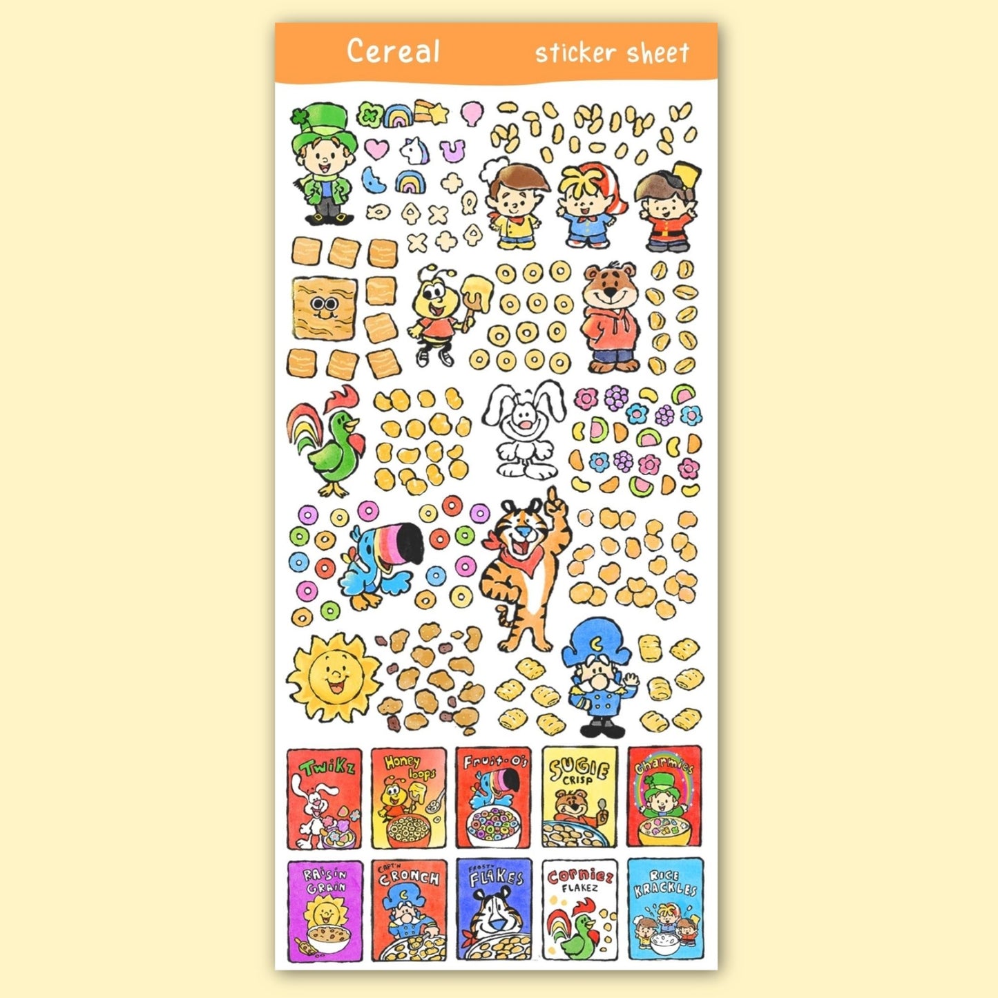 Cereal Sticker Sheet