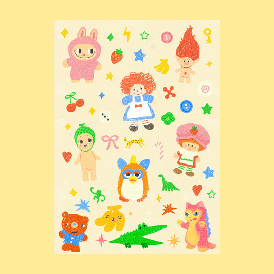 Little Toys Glittery Sticker Sheet