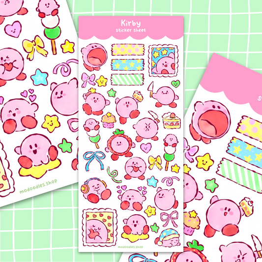 Kirby Sticker Sheet