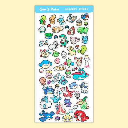 Gen 3 Sticker Sheet