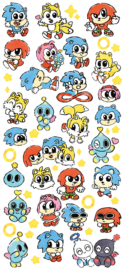 Baby Sonic & Friends Sticker Sheet